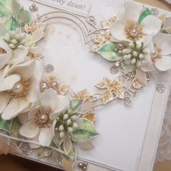 Kartka ślubna z tekturką