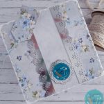 Kartka na wieczór panieński z kobietami, personalizacja - Tył kartki i tył etykietki