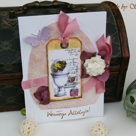 Kartka wielkanocna- w różu rezerwacja