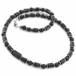 Naszyjnik męski lawa turmalin jaspis ltj55 - 