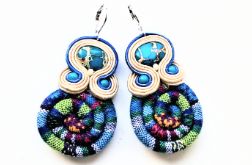 Blue-Green Masai kolczyki sutasz