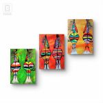 Tryptyk pt. BARWYMIŁOŚCI,  40x50x2 cm - 