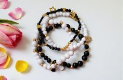 Biało-czarny komplet bransoletek