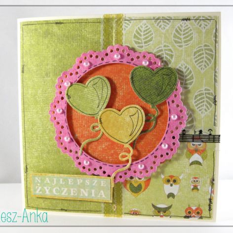 Kolorowa KARTKA z balonami na URODZINY, Roczek, Imieniny