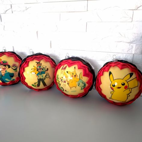 Zestaw bombek choinkowych dla dzieci POKEMON 1