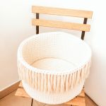 Kosz,koszyk z frędzlami, duży kosz 22 x17cm... - 