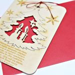 Karta drewniana z życzeniami Święta Boże Naro - 