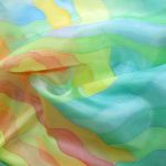 Letnia Psychodeliczna, jedwabna chusta - Ręcznie malowana chusta z naturalnego jedwabiu
