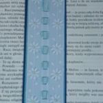Niebieska zakładka - Blue bookmark - zbliżenie zakładki