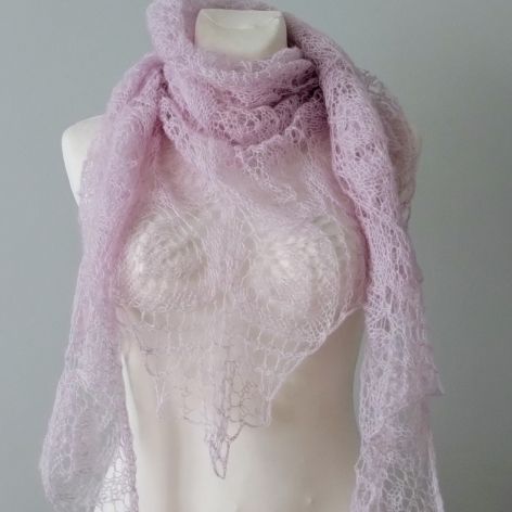 Chusta mgiełka w kolorze lila