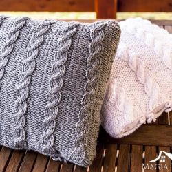 Poduszka "Szare warkocze"