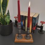 Świecznik Loftowy 2-ramienny F002_1-W1 Loft - Świecznik Loftowy F002_1-W1 Loft