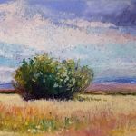 Pejzaż 65-rysunek pastelami olejnymi  - 