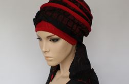 letni turban RED BLACK