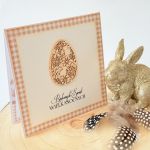 Kartka z jajem (w kratkę) - Kartka z sercem