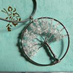 Drzewko szczęścia z kryształem, wire wrapping - 