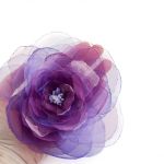 Broszka przypinka kwiat 15 cm, fiolet - broszka kwiat fiolet 2