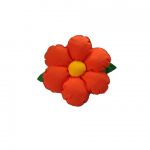 Poduszka ozdobna kwiat pomarańczowa - Poduszka kwiat