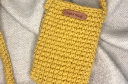 Mała torebka na ramię, etui na telefon,listonoszka żółta.