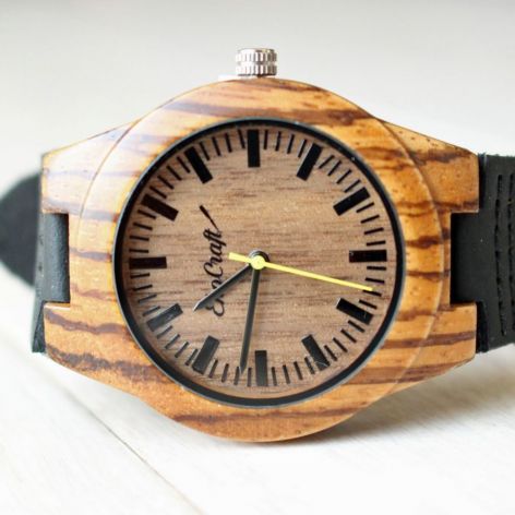 Damski drewniany zegarek BUDGERIGAR