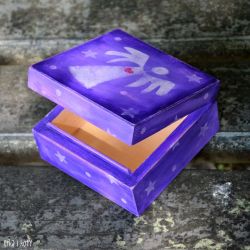 Fioletowy anioł - pudełko małe