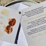 Zaproszenie Komunijne - Anielska Gipsówka 1 - Naturalne zaproszenie komunijne dla chłopca i dziewczynki baśniowy styl zaproszeń na komunię lekkie delikatne dla rodzeństwa bliźniaków zaproszenia komunijne gipsówka mikohandmade