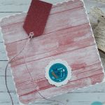 Kartka urodzinowa z tortem 2, dla kobiety - Tył kartki i tył etykietki