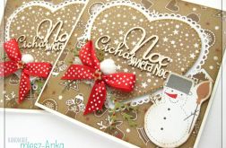 Piernikowa kartka świąteczna z bałwanem 2