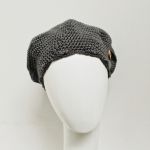 Klasyczny szary beret francuski z antenką - beret damski