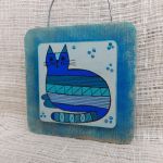 Obrazek na drewnie - Striped Cat - obrazek na drewnie 1