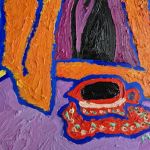 Obraz  fowizm dama babcia z kocica - 