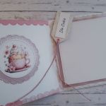 Kartka na Dzień Mamy z uroczymi konikami - Wnętrze kartki i przód etykietki