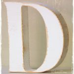 drewniany litera D - 