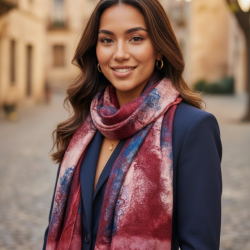 SZAL SZALIK JEDWABNO WEŁNIANY Feltmondo