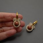 kolczyki sutasz z piaskiem pustyni - 