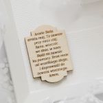 Duża Pamiątka Chrztu Świętego - anioł w ramce - 