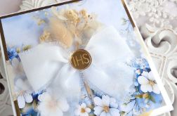 Pamiątka komunijna w drewnianym pudełku 615