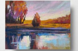 Pejzaż 2-praca formatu 18x24 cm pastele