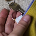Etui na klucze w kolorze żółtozielonym - 
