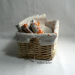 Ręczniki zestaw brązowy - teofano atelier, koszyk