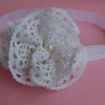 Opaska niemowlęca - "W koronkowym chruśniaku" - 