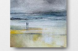 Na plaży-akwarela 20/20 cm