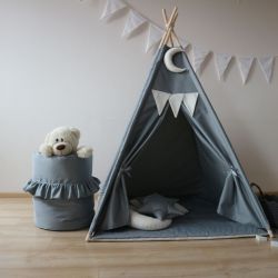 Namiot tipi - zestaw mata, poduszki, kosz