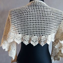 Kremowa mała chusta 