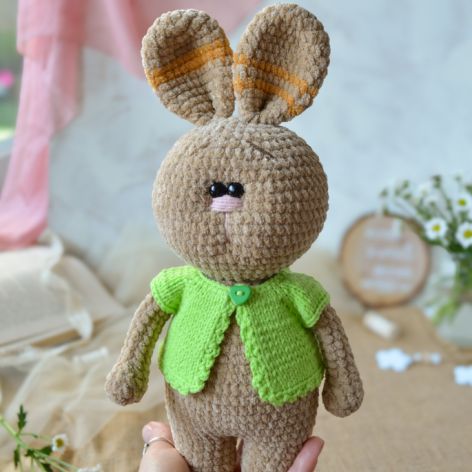 Zajączek w bluzie, Króliczek pluszowy, Przytulanka dla dziecka