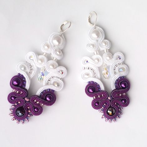 Ślubne biało-fioletowe