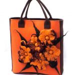 Anardeko 2014-007: Pomarańczowo brązowa torebka z filcu - 