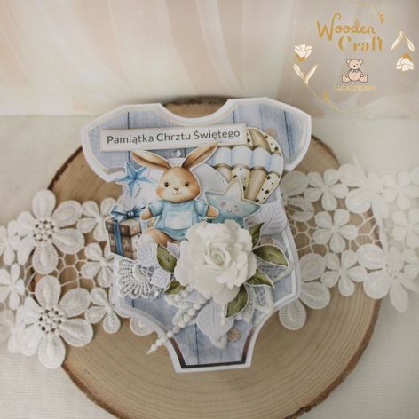 Kartka body na chrzest "CuteBabyGirl" GOTOWA