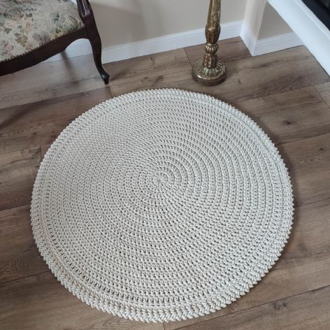 Dywan okrągły ze sznurka bawełnianego 100cm 