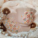 Begonie ręcznie malowany komplet - ręcznie malowane